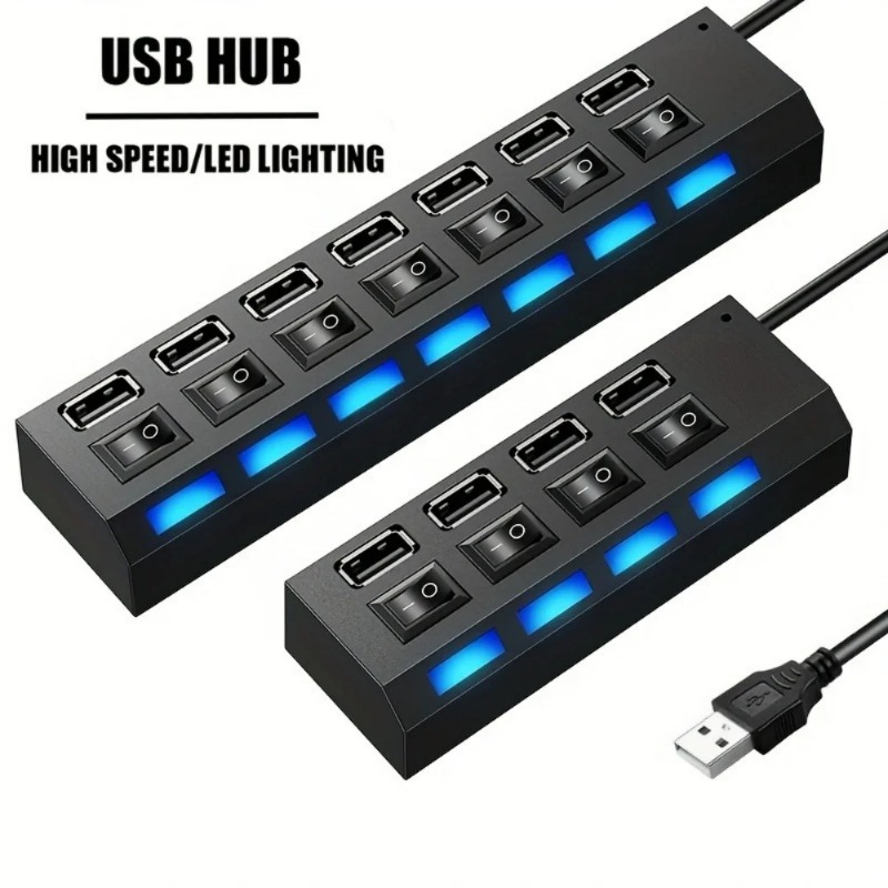 USB 2.0 Hub 4/7 Port Splitter  - Laptop Accessories Macbook review and price