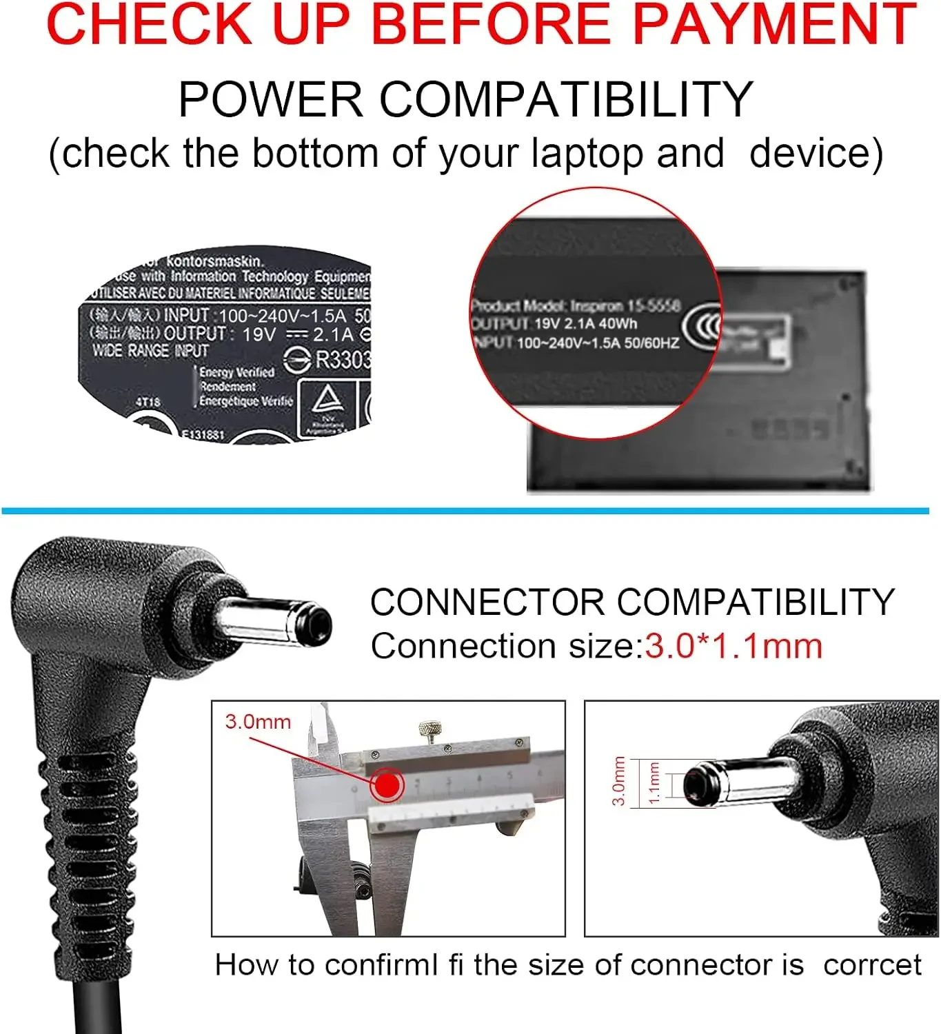 19V 2.1A 40W Laptop Ac Adapter - Laptop Accessories Shop review and price
