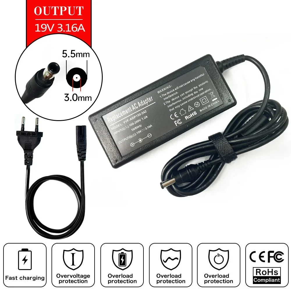 19V 3.15A/3.16A 60W Laptop Ac  - Laptop Accessories Shop review and price