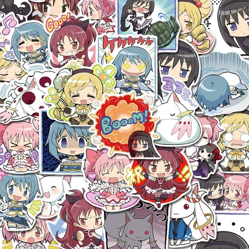 48 PCS Cartoon Puella Magi Mad - Laptop Accessories Decoration review and price