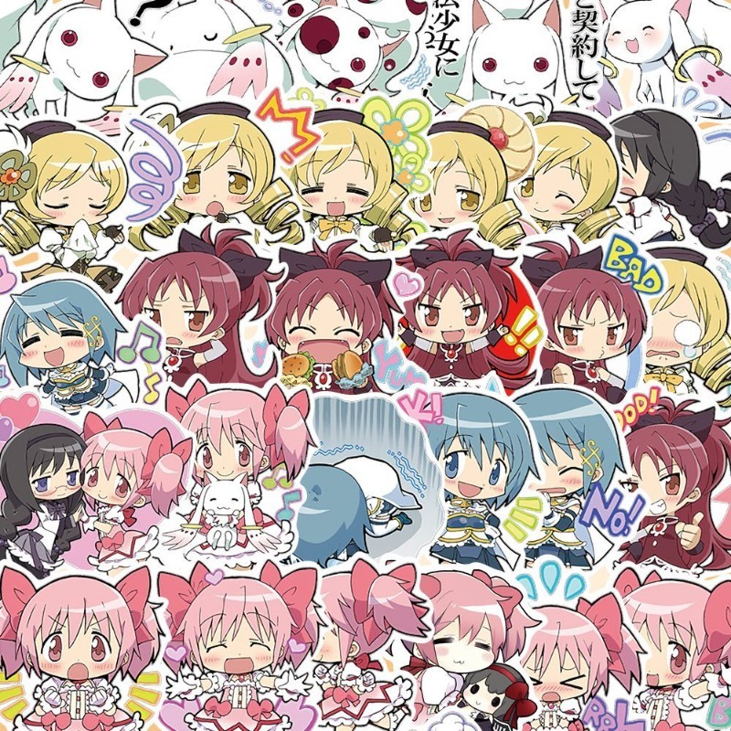 48 PCS Cartoon Puella Magi Mad - Laptop Accessories Decoration review and price