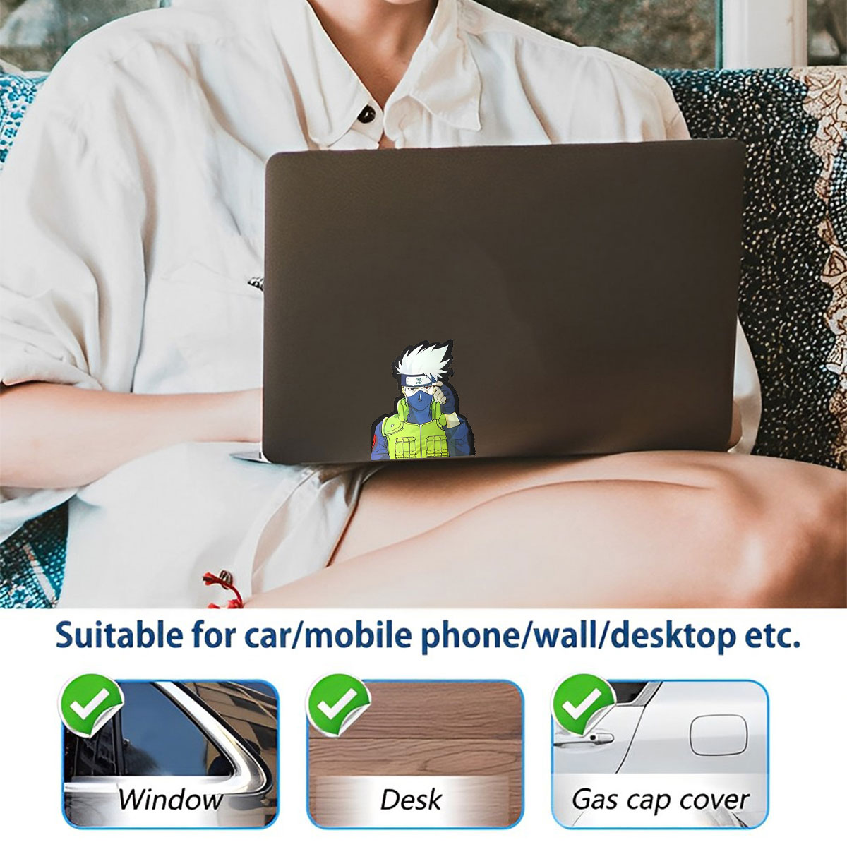Anime 3D Motion Sticker  Magic - Laptop Accessories Decoration review and price