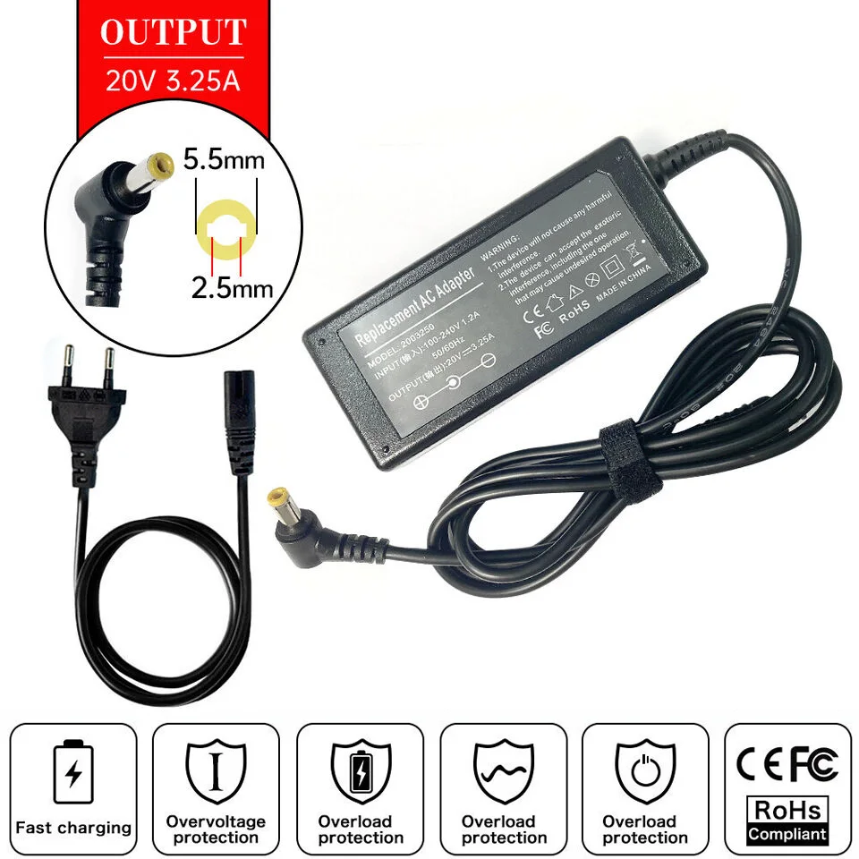 20V 3.25A 65W Laptop Ac Adapte - Laptop Accessories Shop review and price