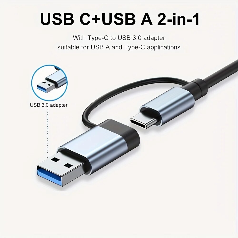 2 In 1 USB3.0 Hub 7 Port Type  - Laptop Accessories Macbook review and price