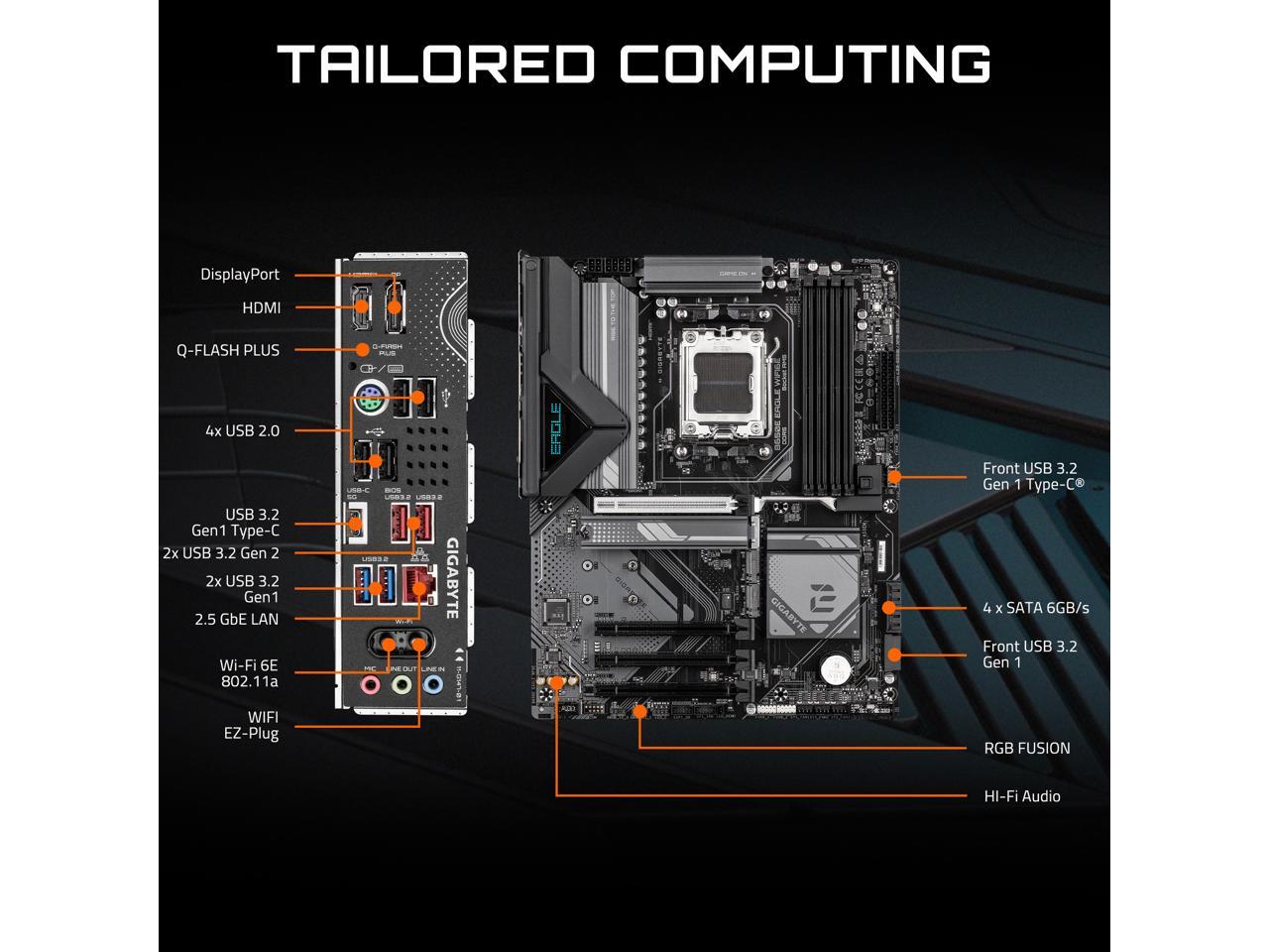 GIGABYTE B650E EAGLE WIFI6E AM - Corsair Ram Vengeance 16Gb review and price